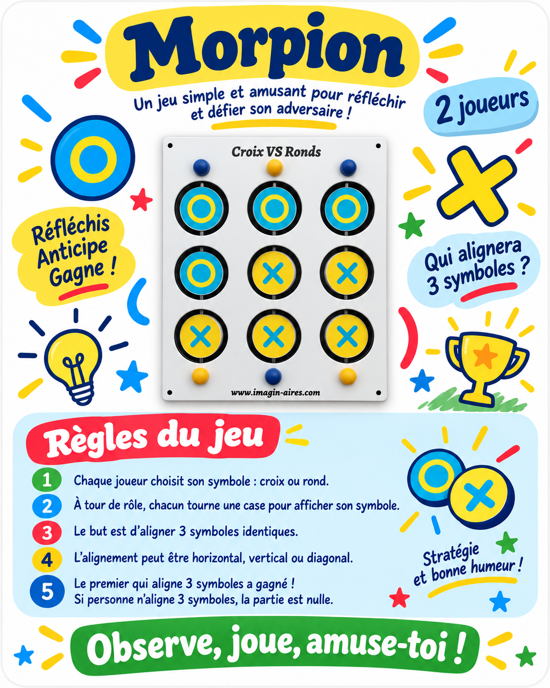 Jeu mural tableau ludique