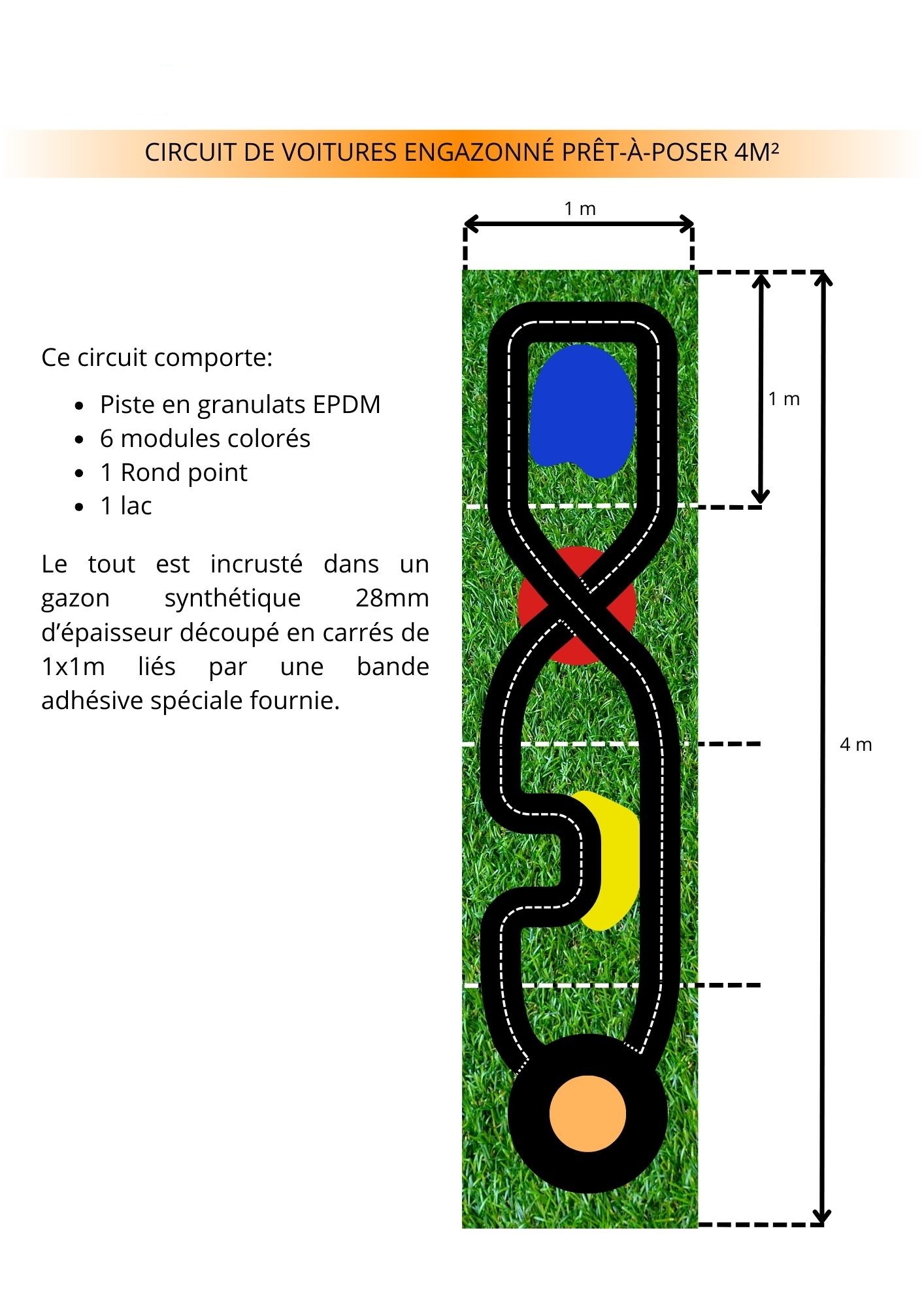 Circuit de petites voitures 4x1 m. – Image 2