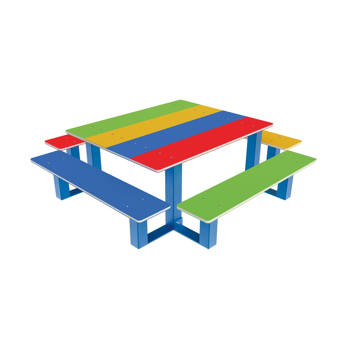 Table pique-nique multicolore Arc-en-Ciel enfant