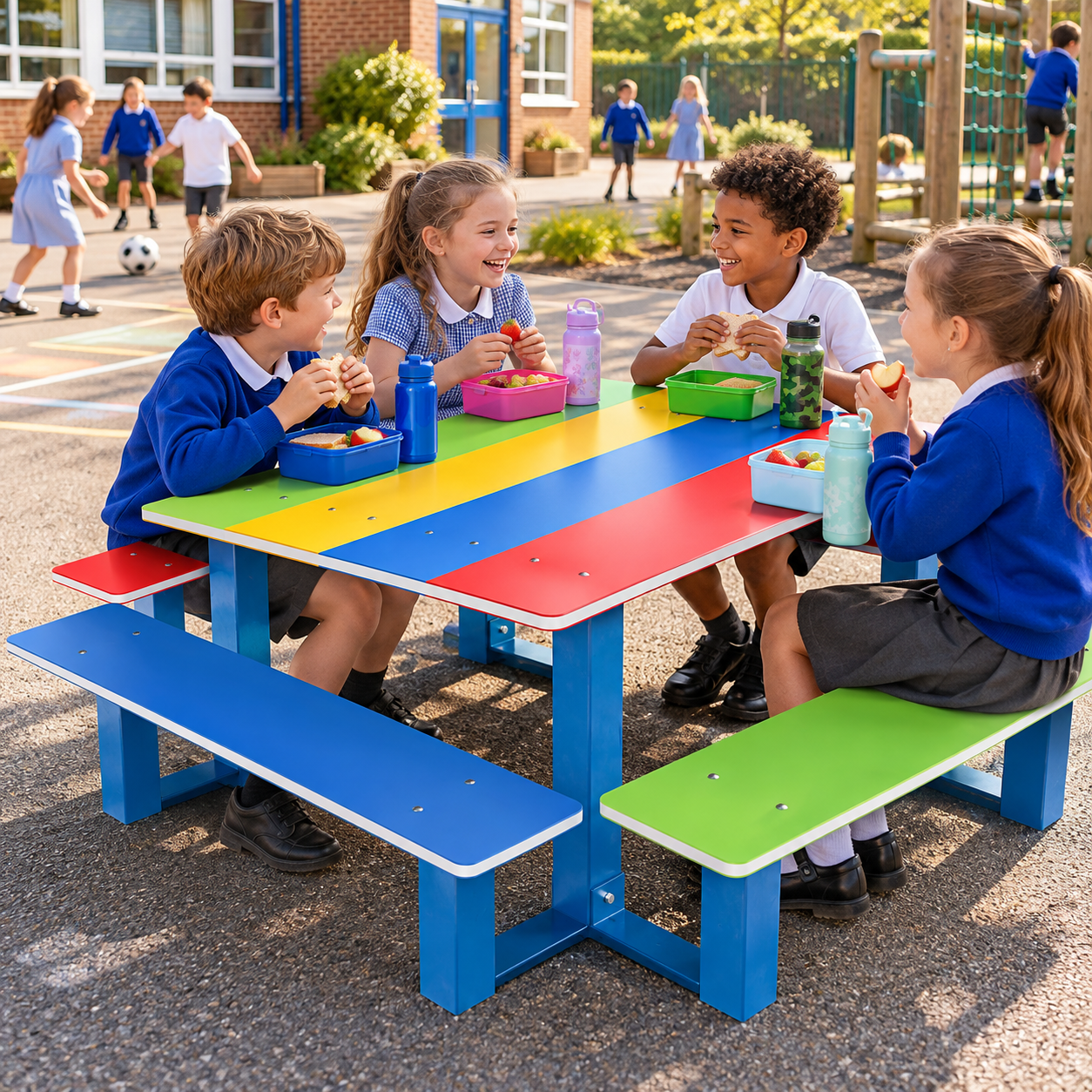 Table pique-nique multicolore Arc-en-Ciel enfant – Image 2